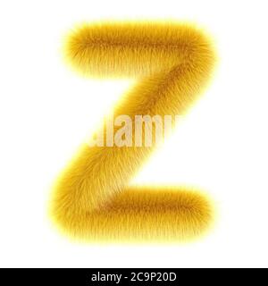 3d Entchen kreative niedlichen Cartoon Pelz Buchstabe Z Stockfoto