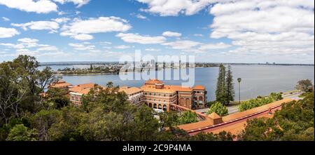 Panoramablick auf das Mill Point Reserve vom Kings Park, Perth, Australien am 25. Oktober 2019 Stockfoto