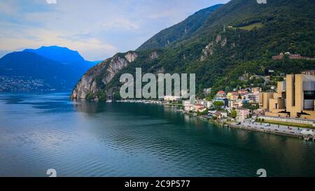 Dorf Campione am Luganersee Stockfoto