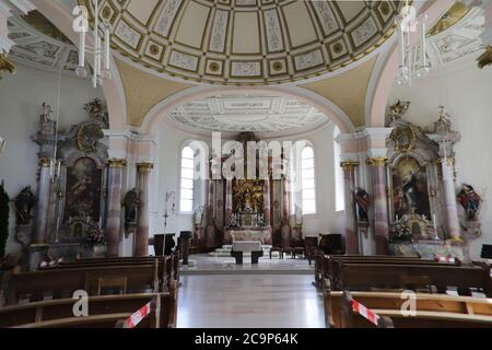 Dreifaltigkeitskirche auf dem gleichnamigen Berg, Spaichingen,Baden-Württemberg,Deutschland Stockfoto