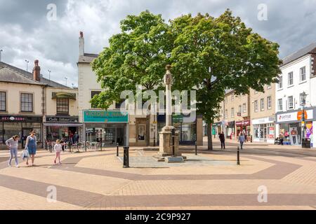 Buttercross Market Monument, West Gate, Mansfield, Nottinghamshire, England, Großbritannien Stockfoto