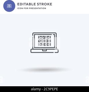 Binärcode-Symbolvektor, gefülltes flaches Zeichen, solides Piktogramm isoliert auf Weiß, Logo-Illustration. Symbol für Binärcode zur Präsentation. Stock Vektor