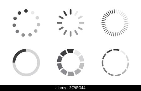 Set-Symbol wird auf weißem Hintergrund geladen. Abbildung wird heruntergeladen. Vektor. Stock Vektor