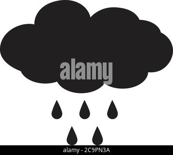 Wolke regen Symbol isoliert auf Hintergrund Sturm Zeichen. Wetter Konzept Vektor Regen Symbol für Website Design Illustration Stock Vektor
