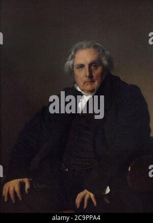 Louis-François Bertin (1766-1841). Escritor y periodista francés. Retrato por Jean-Auguste-Dominique Ingres (1780-1867),1832. Museo del Louvre. París. Francia. Stockfoto