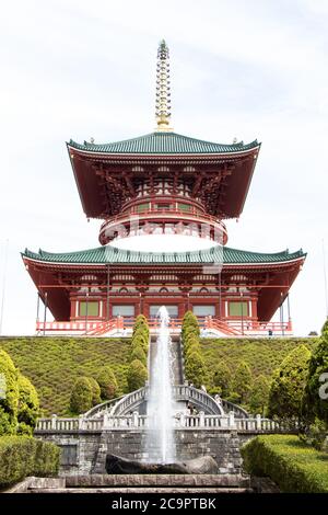 Narita, Japan - Mai 3, 2019 Großen Frieden Pagode, ist das Gebäude in der naritasan shinshoji Temple. Dieser Tempel ist der berühmte Ort in Japan. Stockfoto