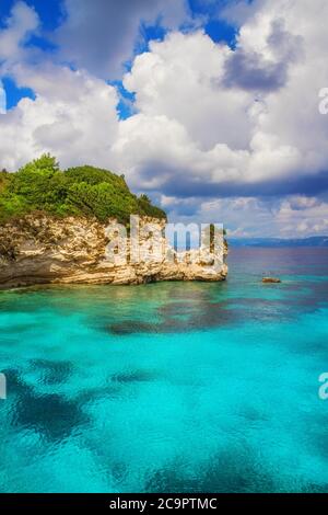 Voutoumi Strand, Antipaxos Insel, Griechenland Stockfoto