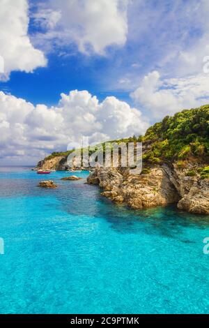 Voutoumi Strand, Antipaxos Insel, Griechenland Stockfoto