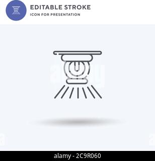 Sprinkler-Symbolvektor, gefülltes flaches Schild, einfarbig auf weiß isoliertes Piktogramm, Logo-Illustration. Sprinklersymbol zur Präsentation. Stock Vektor