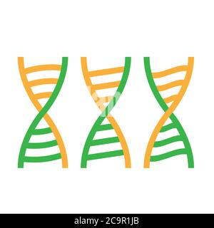 DNA-Helix-Symbol auf einem weißen isolierten Hintergrund. Vektorbild Stock Vektor