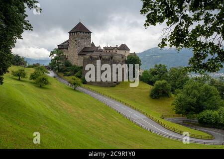 Blick auf Schloss Vaduz in Liechtenstein Stockfoto