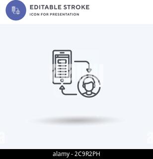 Interaktion Symbol Vektor, gefüllt flache Zeichen, solide Piktogramm isoliert auf weiß, Logo-Illustration. Interaktionssymbol für die Präsentation. Stock Vektor