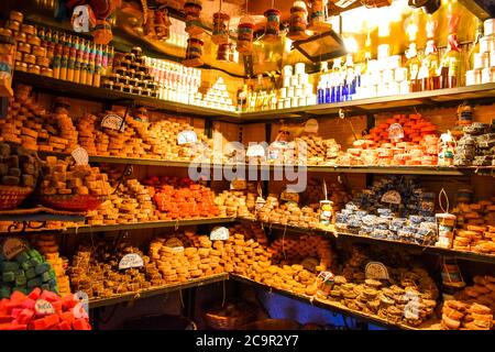 In einem Seifenladen Stockfoto