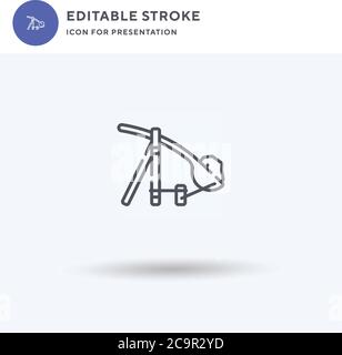 Katapult Icon Vektor, gefüllt flaches Zeichen, solides Piktogramm ...