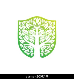 Baum Logo Design Vektor Illustration. Abstract Tree Logo Vektor in kreatives Design-Konzept für Natur, Landwirtschaft und Landwirtschaft. Strukturlogo, Symbol, Stock Vektor