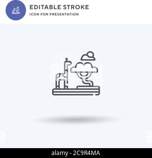 Savannah Symbolvektor, gefülltes flaches Schild, solides Piktogramm isoliert auf weiß, Logo-Illustration. Savannah Icon für die Präsentation. Stock Vektor