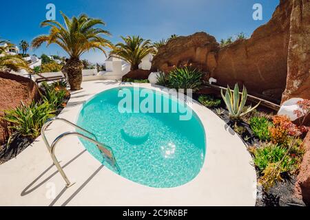 Juli 29, 2020. Lanzarote, Spanien. Das Lagomar Museum, Omar Sharif Haus Stockfoto