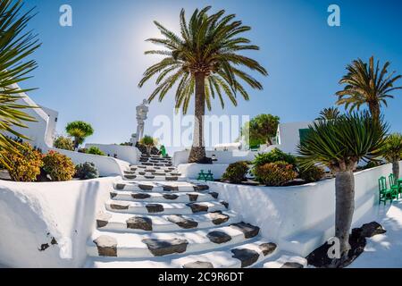 Juli 29, 2020. Lanzarote, Spanien. Ein Teil der Casa Museo del Campesino oder Landwirtschaftsmuseum von dem berühmten Künstler Cesar Manrique entworfen Stockfoto