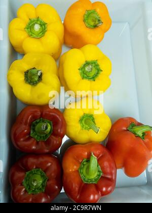 Süßer roter und gelber kleiner Pfeffer. Stockfoto