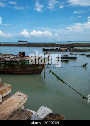 Versenkten Schiff. Stockfoto