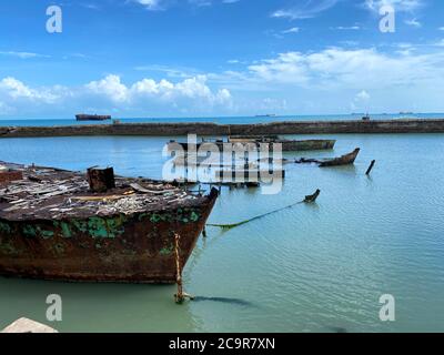 Versenkten Schiff. Stockfoto