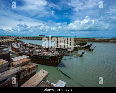 Versenkten Schiff. Stockfoto