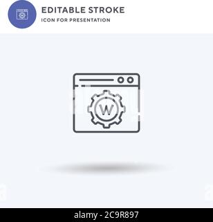 Plugin Icon Vektor, gefüllt flaches Zeichen, solides Piktogramm isoliert auf weiß, Logo Illustration. Plug-in-Symbol für die Präsentation. Stock Vektor