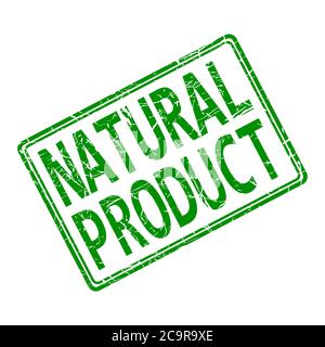 Abgenutzter Eindruck eines Stempels mit der Aufschrift NATURPRODUKT, isoliert auf weißem Hintergrund Stock Vektor