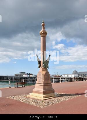 Ein Blick auf das Burenkriegsdenkmal für die im Krieg 1899-1902 getöteten Soldaten in Hastings, Sussex, England, Großbritannien. Stockfoto