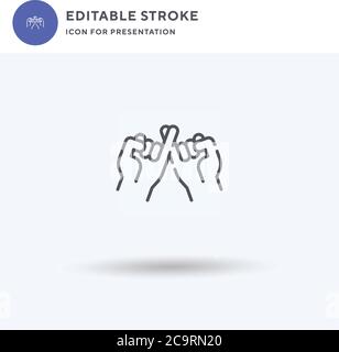 Pinky Promise Symbolvektor, gefülltes flaches Zeichen, solides Piktogramm isoliert auf weiß, Logo-Illustration. Pinky Versprechen Symbol für die Präsentation. Stock Vektor