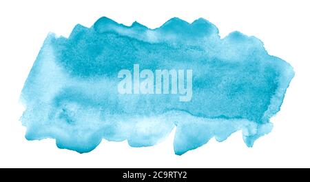 Meer blau Aquarell isolierte Flecken. Aquarell Hintergrund für Design. Stockfoto