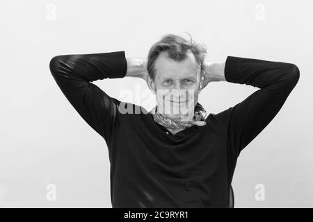 Schauspieler Jason Flemyng, 53, fotografiert mit sozialer Distanzierung während des Lockdown in London, 18. Mai 2020. Stockfoto