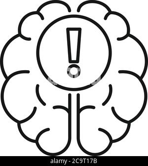 Brain finden Sie neue Innovation Symbol. Outline Gehirn finden neue Innovation Vektor-Symbol für Web-Design isoliert auf weißem Hintergrund Stock Vektor