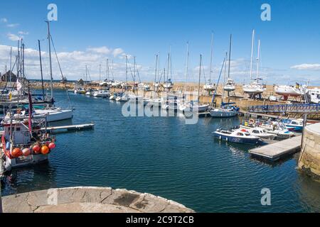 Boote in Lossiemouth Marina, Moray Firth, Schottland Stockfoto