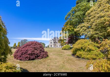 Wakehurst (früher Wakehurst Place), ein Haus und botanische Gärten in West Sussex, verwaltet von den Royal Botanic Gardens, Kew Stockfoto