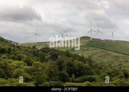 Kilgarvan, Kerry, Irland. August 2020. Windpark außerhalb von KIlgarvan, Co. Kerry, Irland. Kredit; David Creedon / Alamy Stockfoto