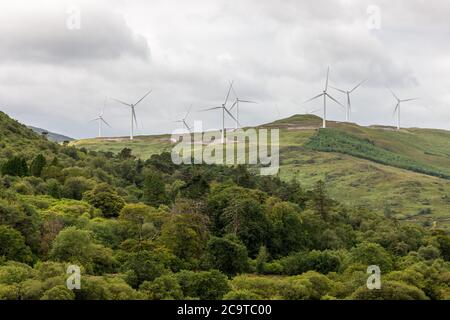 Kilgarvan, Kerry, Irland. August 2020. Windpark außerhalb von KIlgarvan, Co. Kerry, Irland. Kredit; David Creedon / Alamy Stockfoto