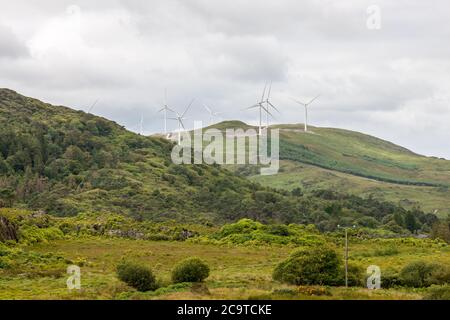 Kilgarvan, Kerry, Irland. August 2020. Windpark außerhalb von KIlgarvan, Co. Kerry, Irland. Kredit; David Creedon / Alamy Stockfoto