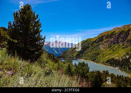 See, Stausee, am Plan d'Amont, oberhalb Aussois, Vanoise Nationalpark, Frankreich Stockfoto