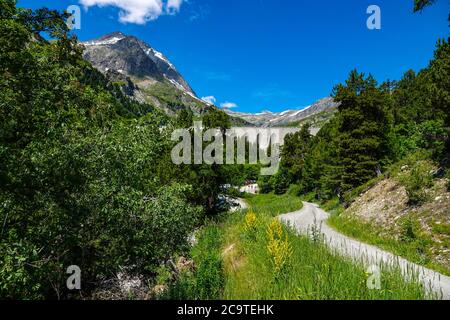 See, Stausee, am Plan d'Amont, oberhalb Aussois, Vanoise Nationalpark, Frankreich Stockfoto