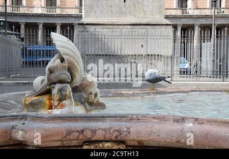 Säule von Marcus Aurelius in der Stadt Rom, Italien Stockfoto