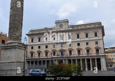 Säule von Marcus Aurelius in der Stadt Rom, Italien Stockfoto