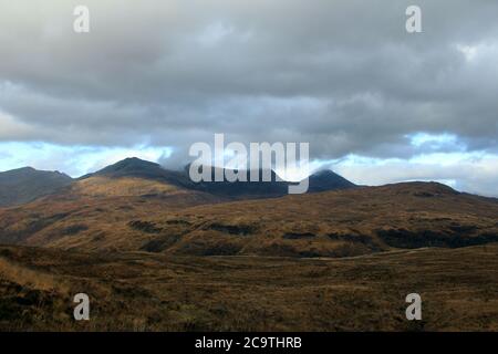 Entlang des West Highland Ways im November in Schottland. Stockfoto