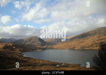 Entlang des West Highland Ways im November in Schottland. Stockfoto