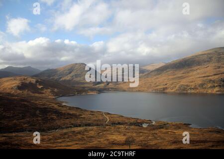 Entlang des West Highland Ways im November in Schottland. Stockfoto