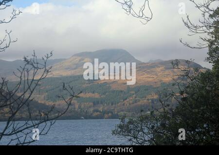 Entlang des West Highland Ways im November in Schottland. Stockfoto