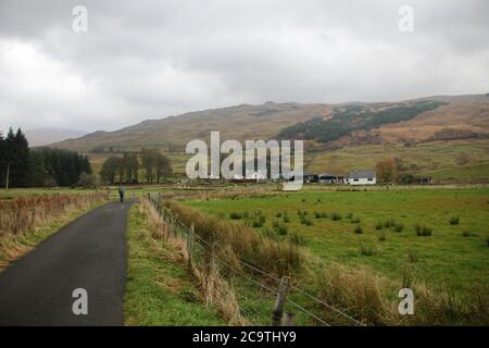 Entlang des West Highland Ways im November in Schottland. Stockfoto