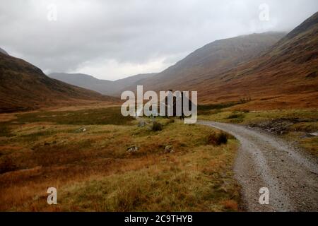 Entlang des West Highland Ways im November in Schottland. Stockfoto