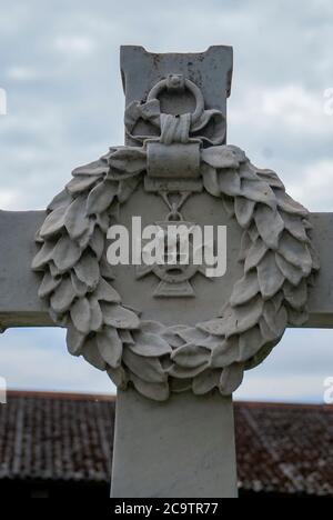 Das Grab von Alfred Henry Hook VC im Dorf Churcham in Gloucestershire, Großbritannien Stockfoto