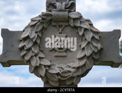 Das Grab von Alfred Henry Hook VC im Dorf Churcham in Gloucestershire, Großbritannien Stockfoto
